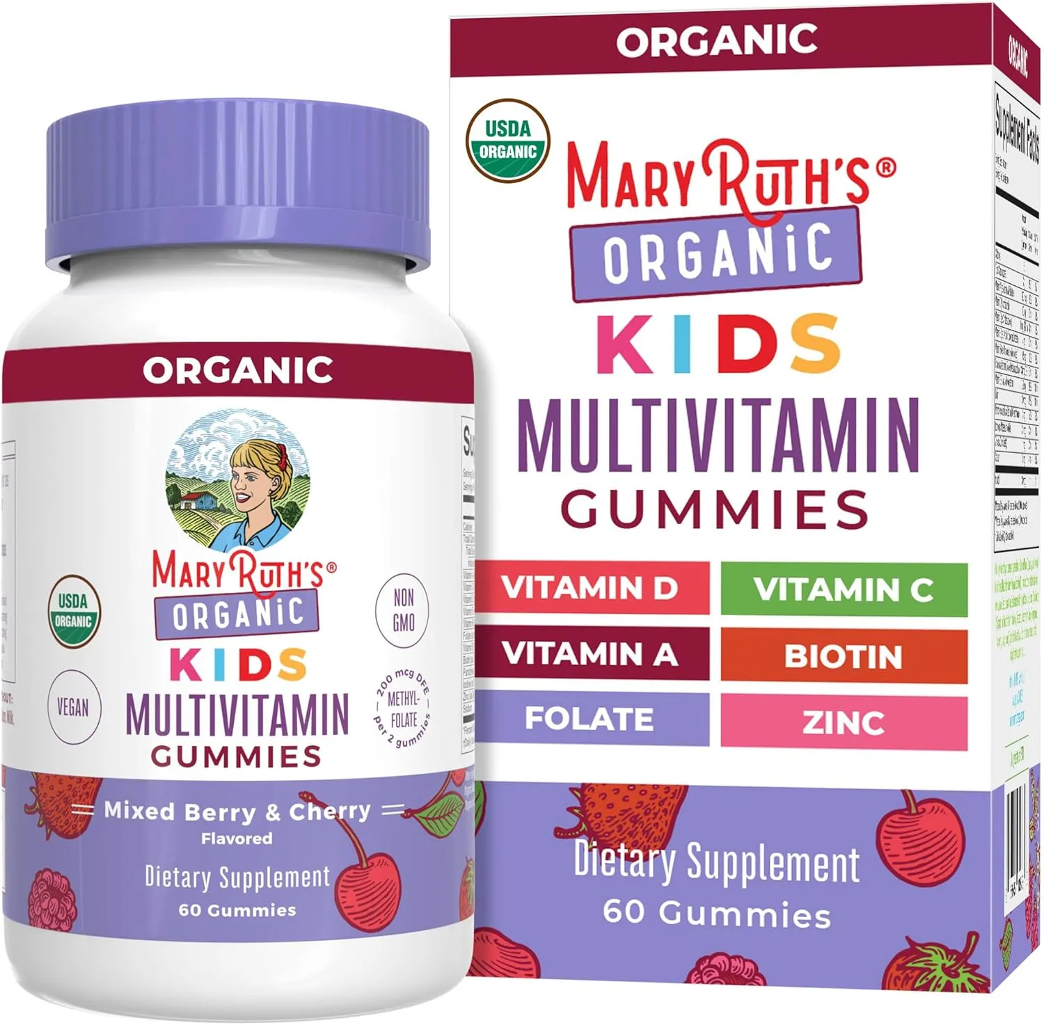 MaryRuth Organics Kids Vegan Multi Gummies