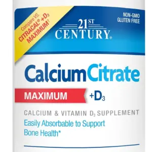 21st Century Calcium Citrate Plus D3 Tablets
